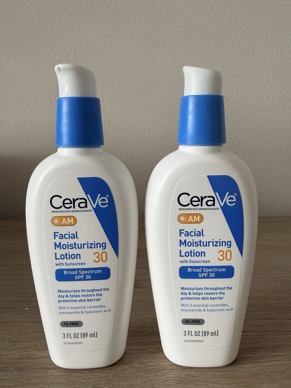 2-Pack CeraVe AM Facial Moisturizing Lotion SPF 30 3 oz Exp 09/2027